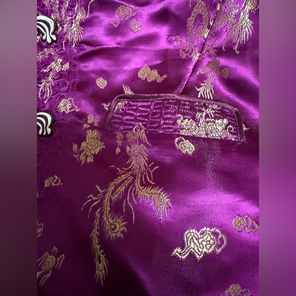🐉✨ NWOT Chinese Tang-Style Dragon Satin Jacket | Statement Piece, Japanese 2013 - Picture 5 of 8